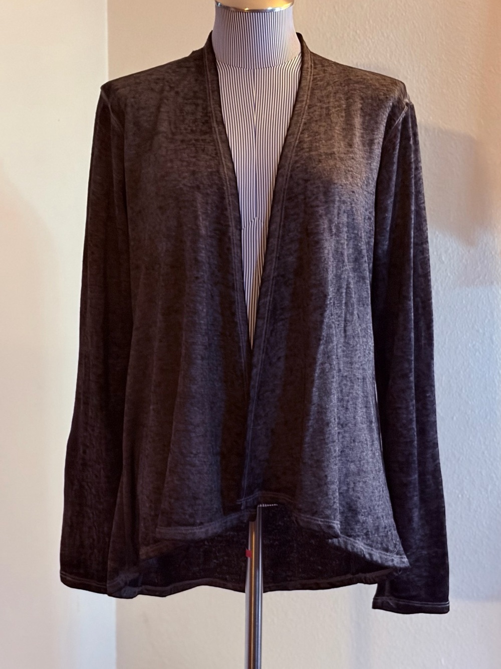 Maurices Open-Front Charcoal Gray Women's Cardigan